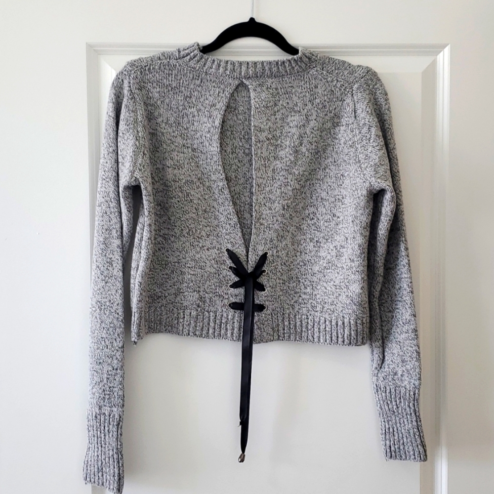 Brand new lace up sweater